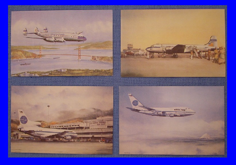 Details about   Vintage Pan Am Airways Collectible Postcards 10 pack of Pan Am's new 747 